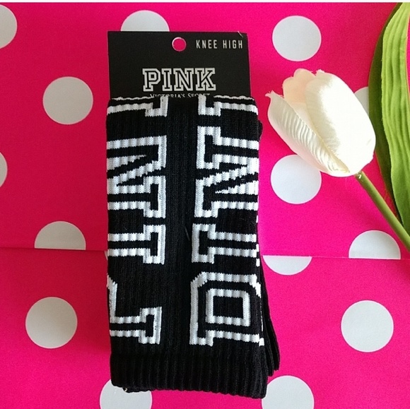 2 PAIRS PINK VS KNEE SOCKS.nwt - Picture 2 of 4